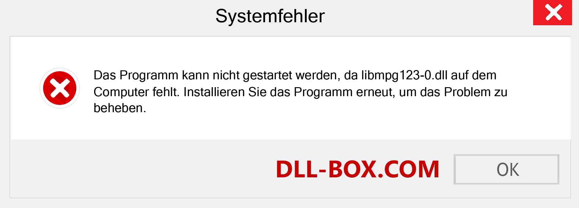libmpg123-0.dll-Datei fehlt?. Download für Windows 7, 8, 10 - Fix libmpg123-0 dll Missing Error unter Windows, Fotos, Bildern