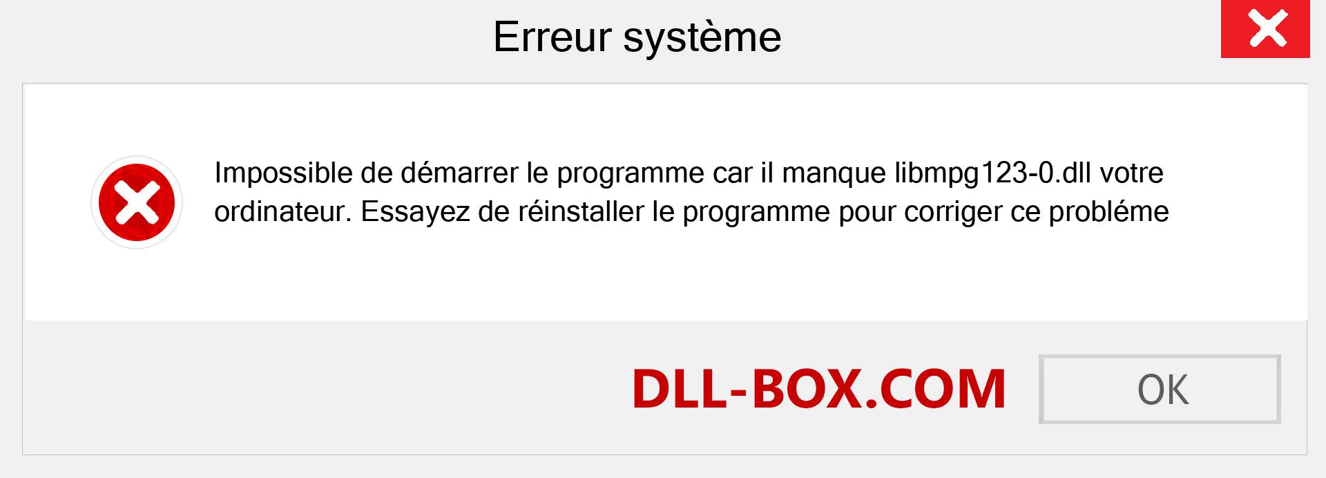 Le fichier libmpg123-0.dll est manquant ?. Télécharger pour Windows 7, 8, 10 - Correction de l'erreur manquante libmpg123-0 dll sur Windows, photos, images